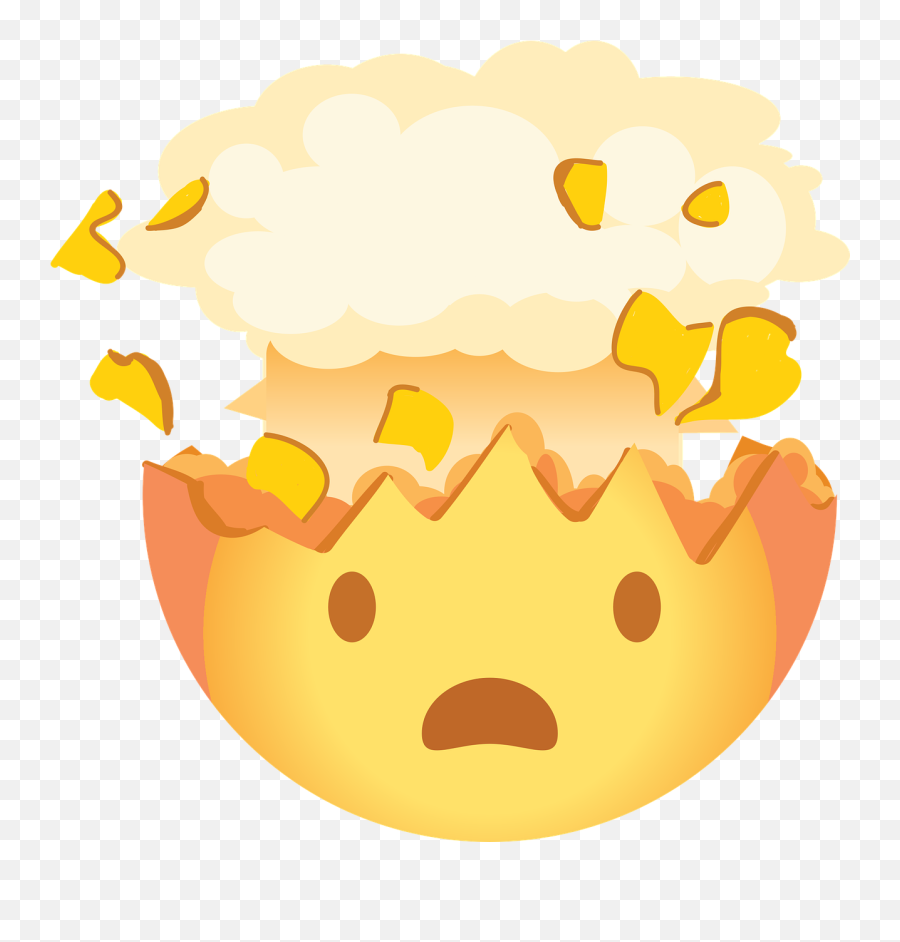 Shocked Exploding Head Emoji - Exploding Head Emoji Png,Brain Emoji