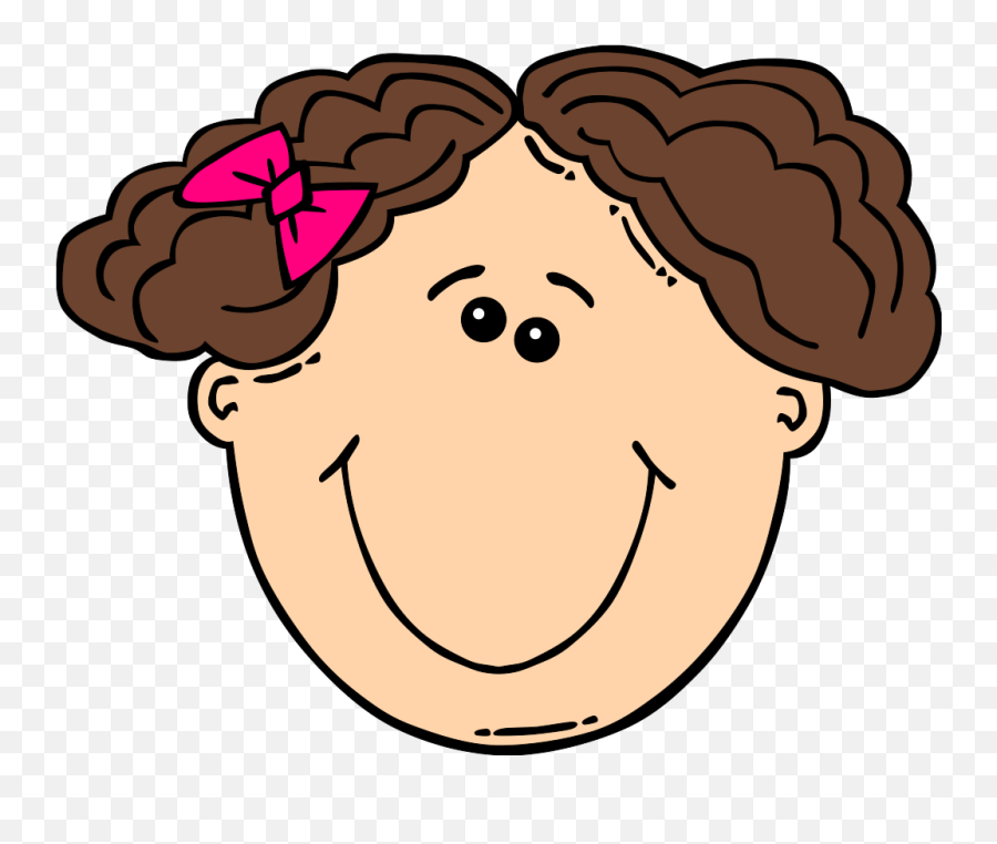 Smiling Short Brown Hair Girl Png Svg Clip Art For Web Emoji,Emoticon Vector Girl