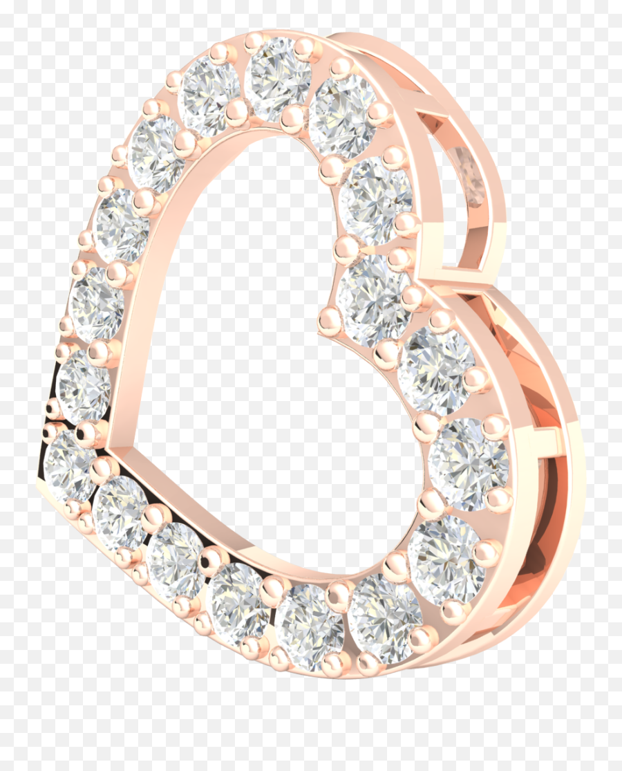 14k Gold 12ct Round Cut Diamond Pendant Ladies Gallery Emoji,Piercwed Heart Emoji