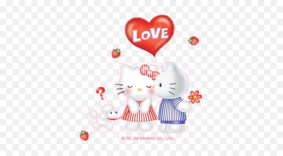 Hello Kitty In Love Stationery - Hello Kitty Love Emoji,Hello Kitty Emoticons