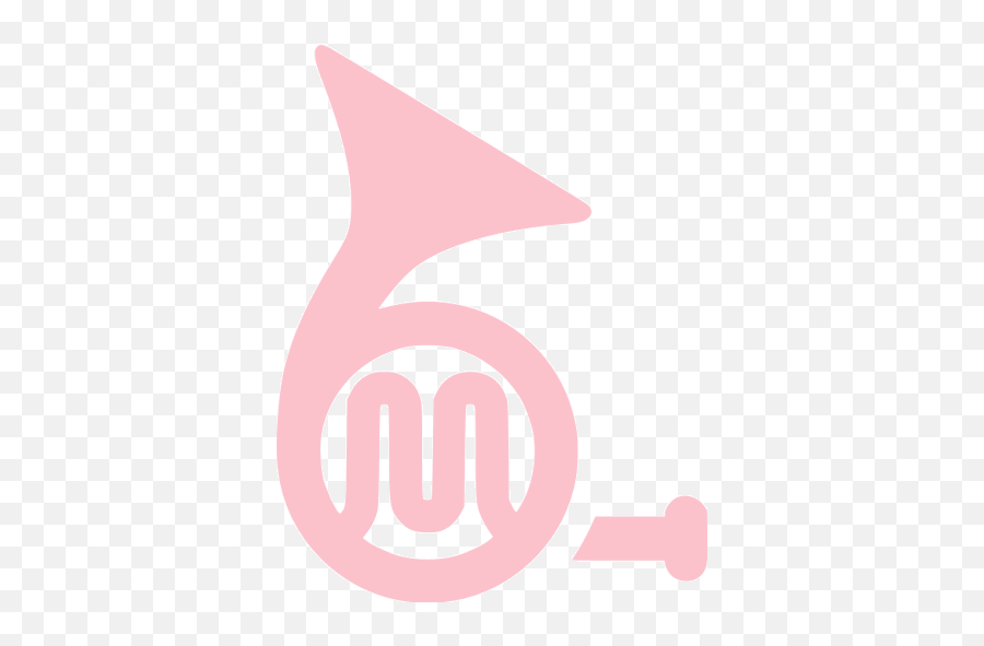 Pink French Horn Icon - Free Pink Music Icons Emoji,Horn Trumpet Emoticon