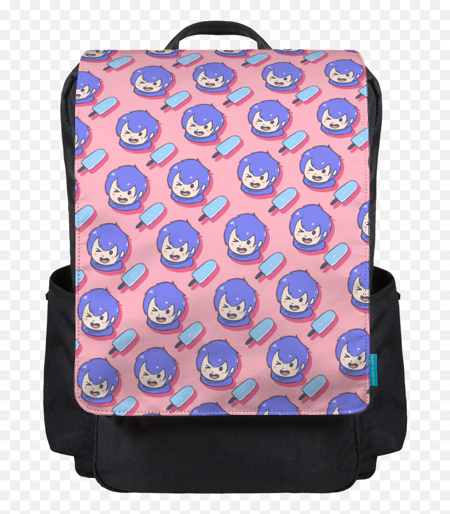 Mini Kaito Print Backpack Flap - For Teen Emoji,Emoticon Backpack
