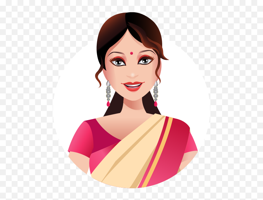 South Indian Bank - Indian Woman Cartoon Png Emoji,Mango Emoji Iphone