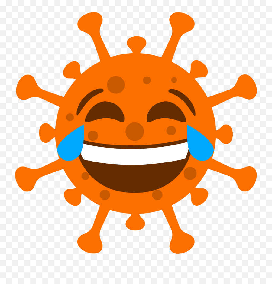 Corona Laugh Orange - Animated Covid 19 Virus Emoji,Orange Emoji
