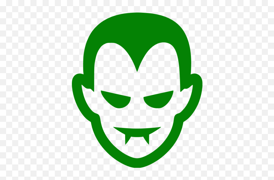 Green Vampire Icon - Halloween Images Black And White Emoji,Vampire Emoticons