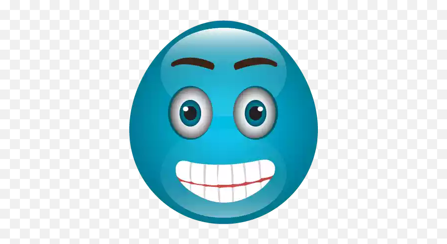 Cute Blue Emoji Download Png Image Png Mart - Happy,Personal Emojis