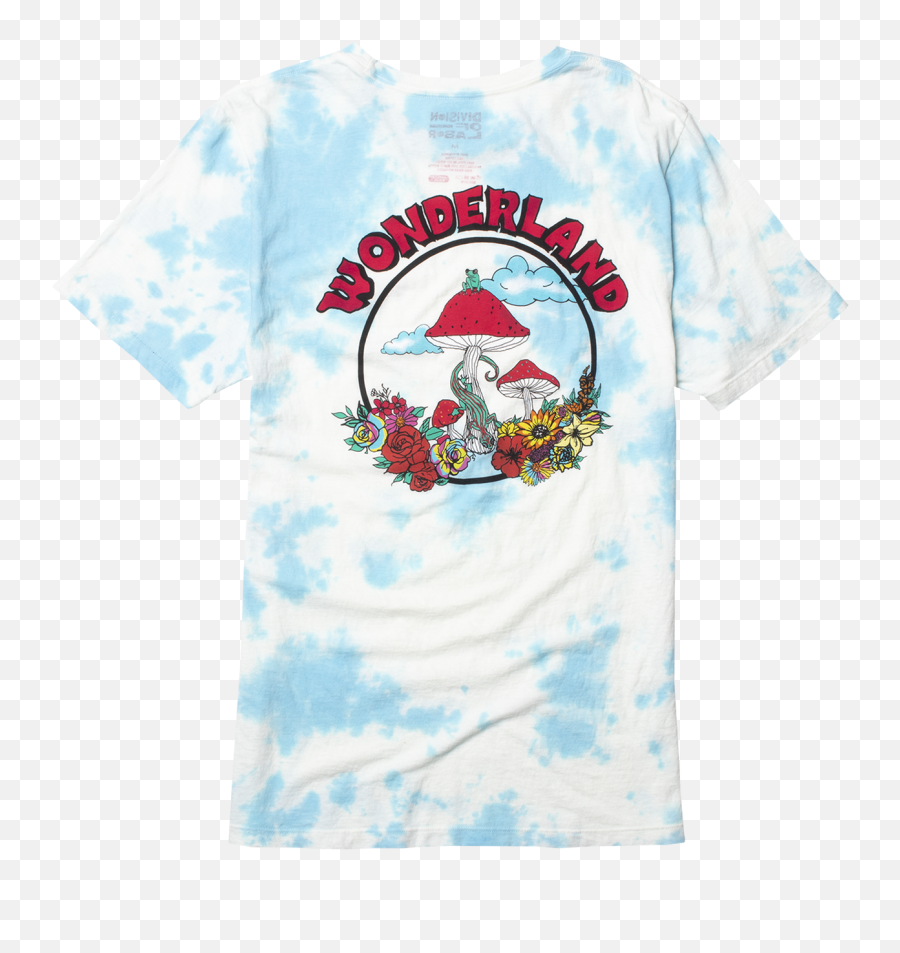 Wonderland Cloud Tie Dye Technique Graphic Tee Blue - White Appetite For Destruction T Shirt Emoji,Emoji With Tydie Or Nah Emojis