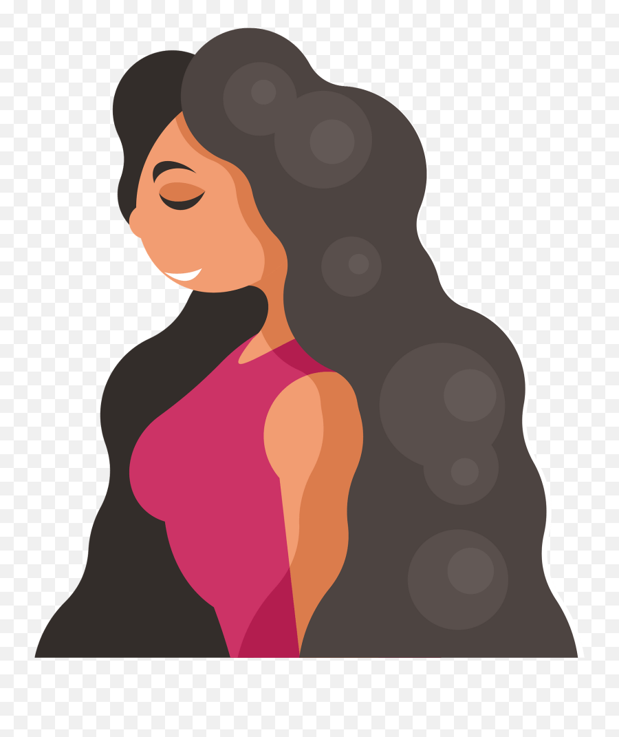 Girl With Long Hair Clipart Free Download Transparent Png - Long Hair Clipart Emoji,Brown Haired Girl Emojis