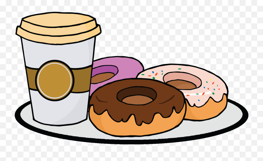 Funny Donut Clipart - Coffee And Donut Png Emoji,Emoji Donuts