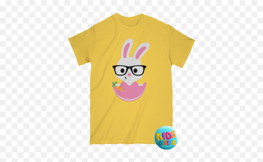 Nerd Girl Easter Bunny - Short Sleeve Emoji,Baby Bunny Emoticon Facebook