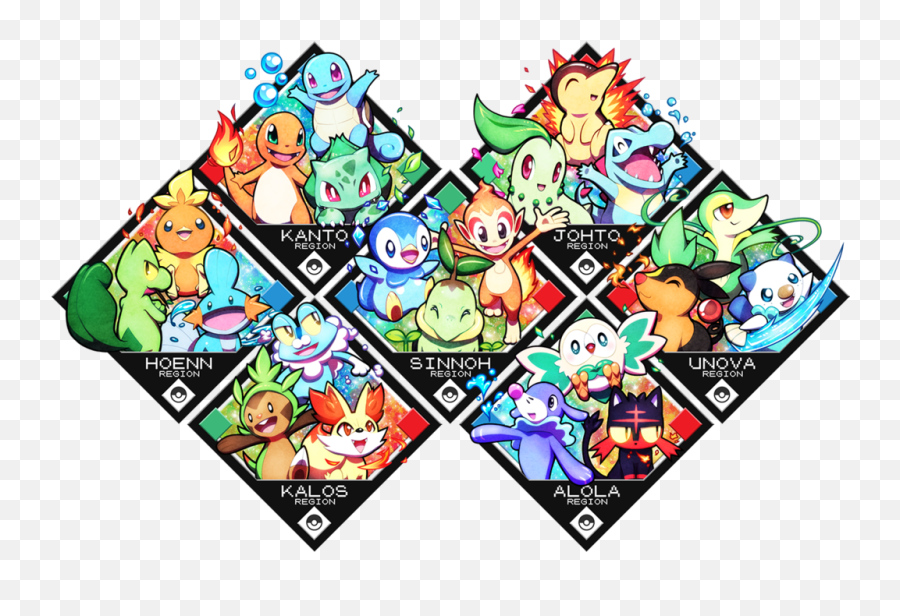 My Top Boven Starter Pokemon - Pokémon Fanpop Pokemon Starters Per Region Emoji,Pikachu Emotions