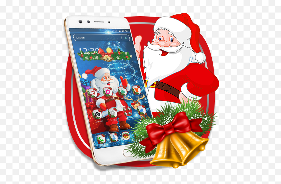 Download Cute Santa Christmas Theme On Pc U0026 Mac With Appkiwi - Christmas Day Emoji,All Christmas Themed Emojis