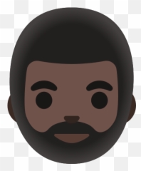 Homem De Barba Com Tom De Pele Escura - Men Beard Dark Skin Emoji,Emoji Aereo