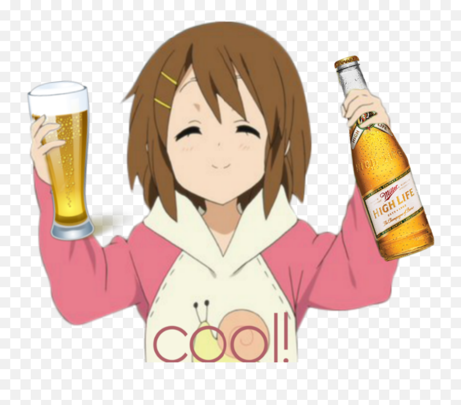 Sticker Stickers Yui Yuihirasawa - K On Motivational Posters Emoji,Beer Drinking Emoji