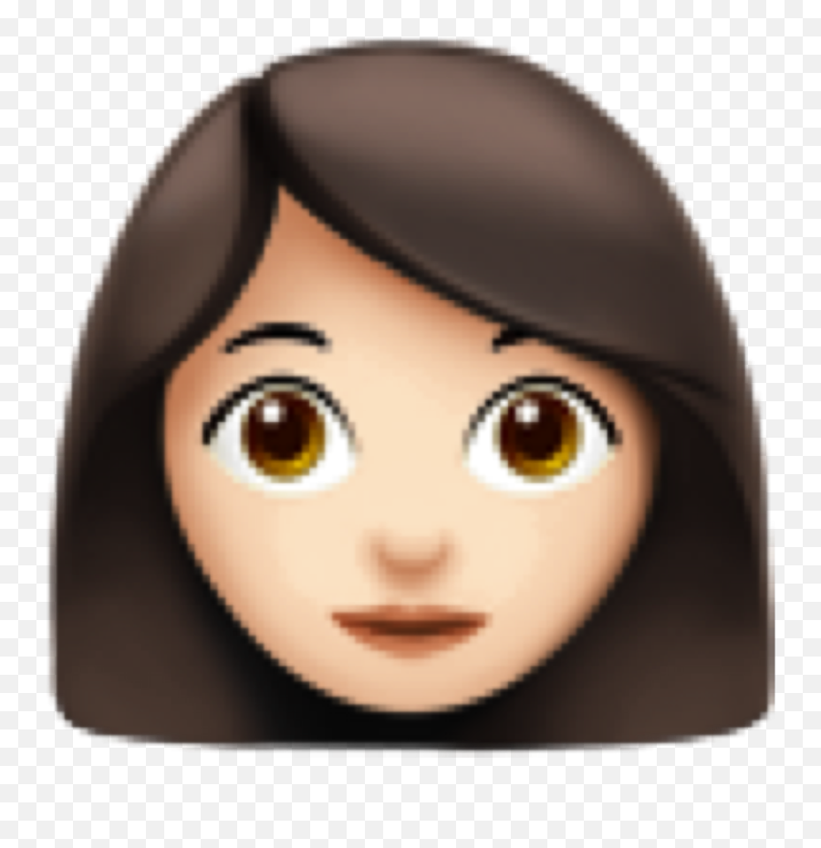 Emoji Face Girl Girlsface Emojiface,Emoji With Brown Hair