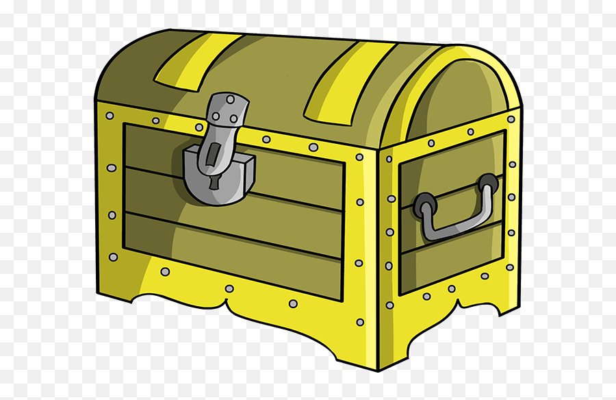 How To Draw A Treasure Chest - Really Easy Drawing Tutorial Horizontal Emoji,Emotions Treasure Chest Art Projects