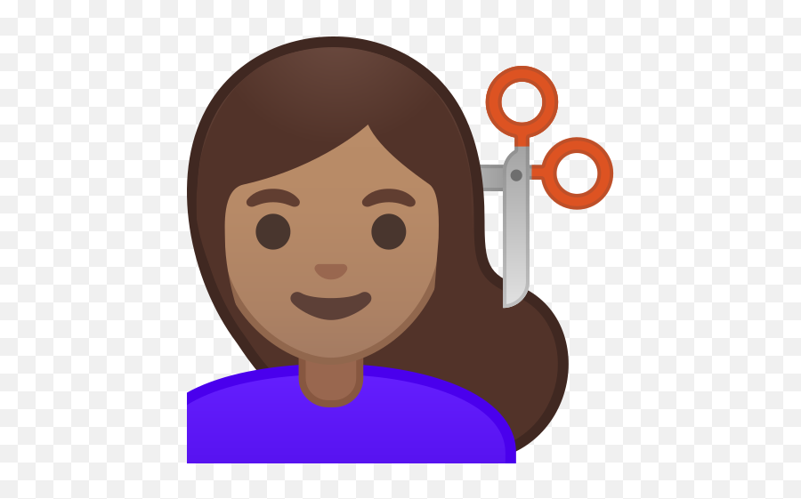 Medium Skin Tone Emoji - Emoji Light Skin Female,Brown Skin Haircutting Emojis