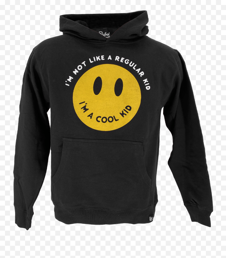 Khsf Iu0027m Not A Regular Kid Smiley Hoodie U2013 Slyfox Threads Emoji,Emoticon Sweat Drop Transparent