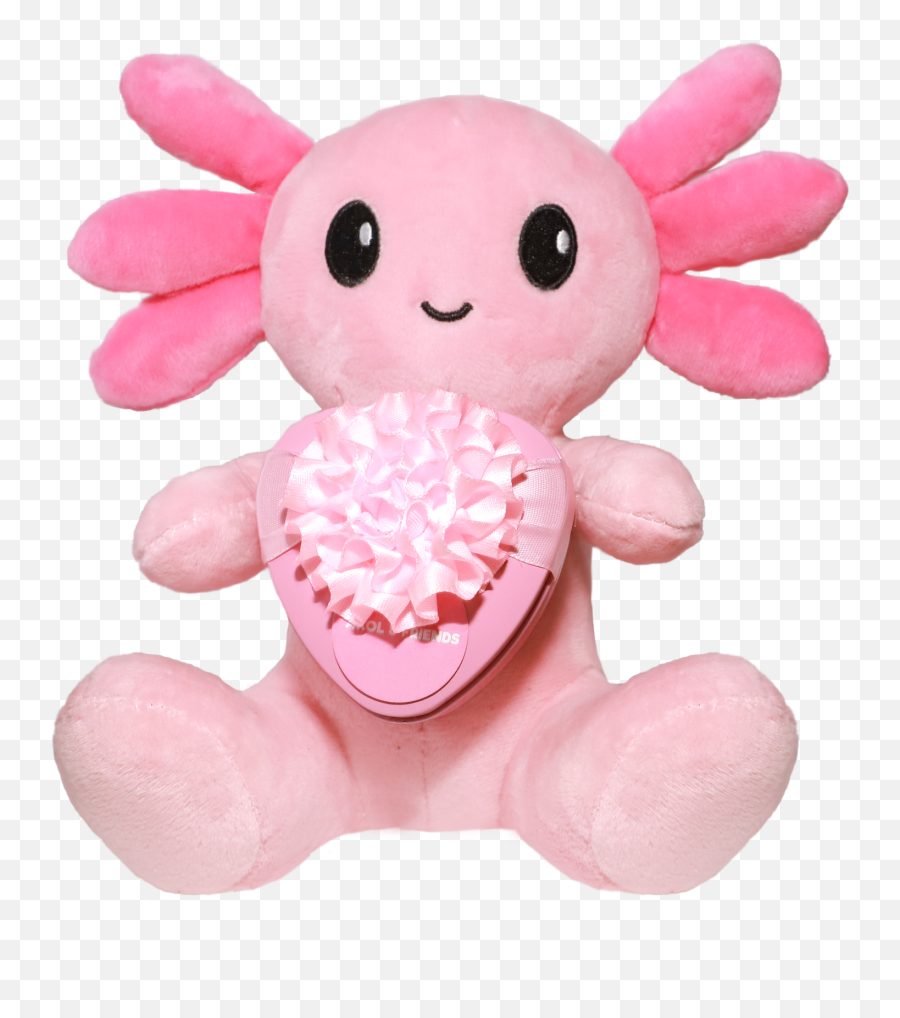 Valentineu0027s Axol The Axolotl - Pink Plush U0026 Heart Tin Soft Emoji,Plush Emoji Slippers