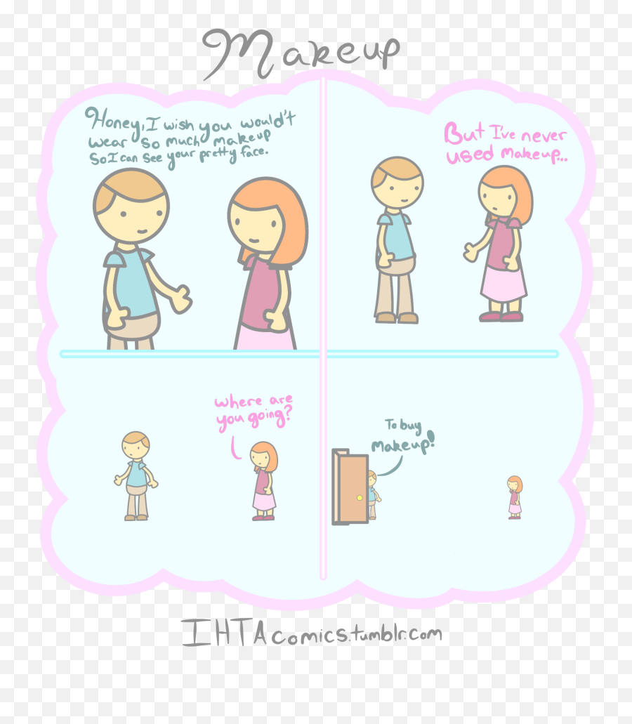 Download Hd Makeup - Cartoon Transparent Png Image Nicepngcom Emoji,Tumblr Cute Face Emoticon Transparent