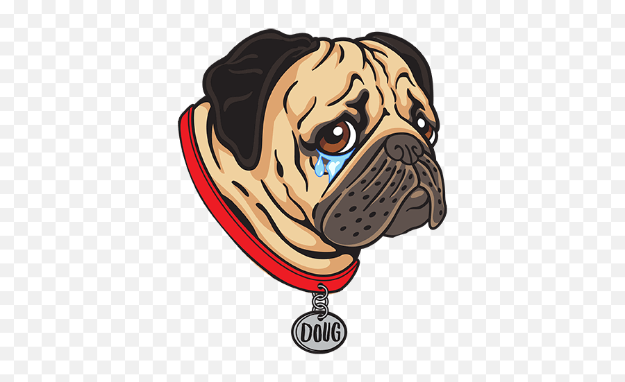 Doug The Pug Stickers Boston Creative Studio Emoji,Pug Emoji To E-mail