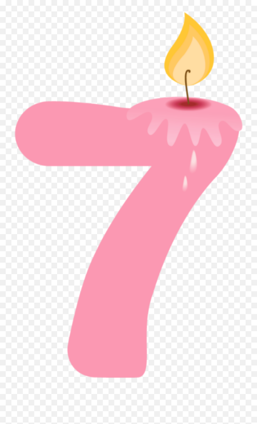 Ftestickers Candle Birthday 7 Pink - Event Emoji,Birthday Candle Emoji