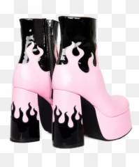 Some Pink U0026 Green Fits Outfit Shoplook - Dolls Kill Flame Boots Emoji,100 Emoji Outfits