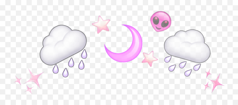Crown Halo Pinkcrown Pinkhalo Alien - Girly Emoji,Black And White Alien Emoji
