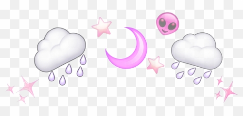 Crown Halo Pinkcrown Pinkhalo Alien - Girly Emoji,Black And White Alien Emoji