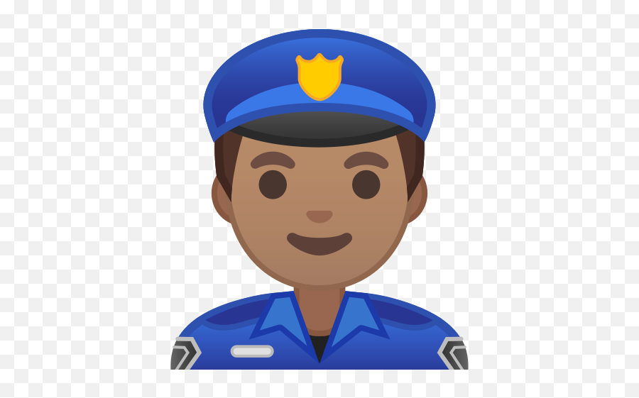U200d Man Police Officer Medium Skin Tone Emoji - Police Emoji Transparent Background,Imagen De Emojis
