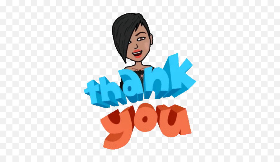 Via Giphy - Stickers Thank You Bitmoji Emoji,Thanks Emoji