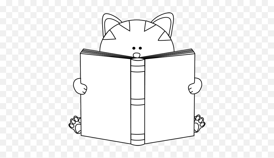 Book Outline Clip Art - Book Cat Black And White Emoji,8o8 Emoticon