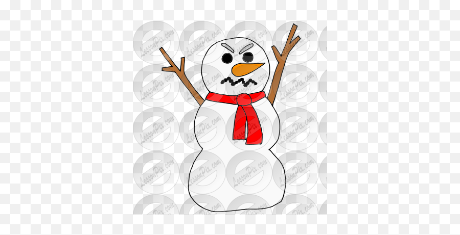 Angry Snowman Picture For Classroom Therapy Use - Great Mad Snowman Clipart Emoji,Emotion And Anger Photo Cards To Help With Anger