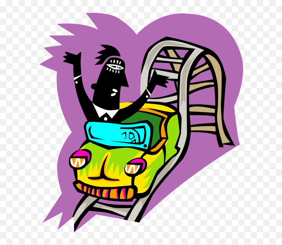 Vector Illustration Of Roller Coaster - Roller Coaster Emoji,Emotion Rolacoaster