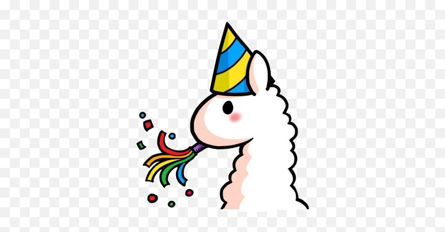 Birthday Hat Sticker Challenge On Picsart - Llama Birthday Card Emoji,Japanese Emoticons Party Hat