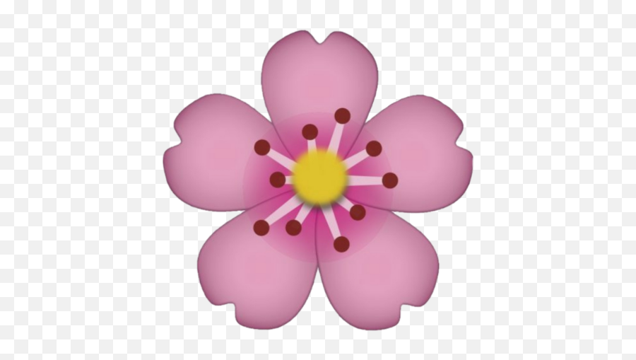 Flower Emoji Emoticon Sticker Tumblr - Blue Flower Emoji Png,Pink Flower Emoji