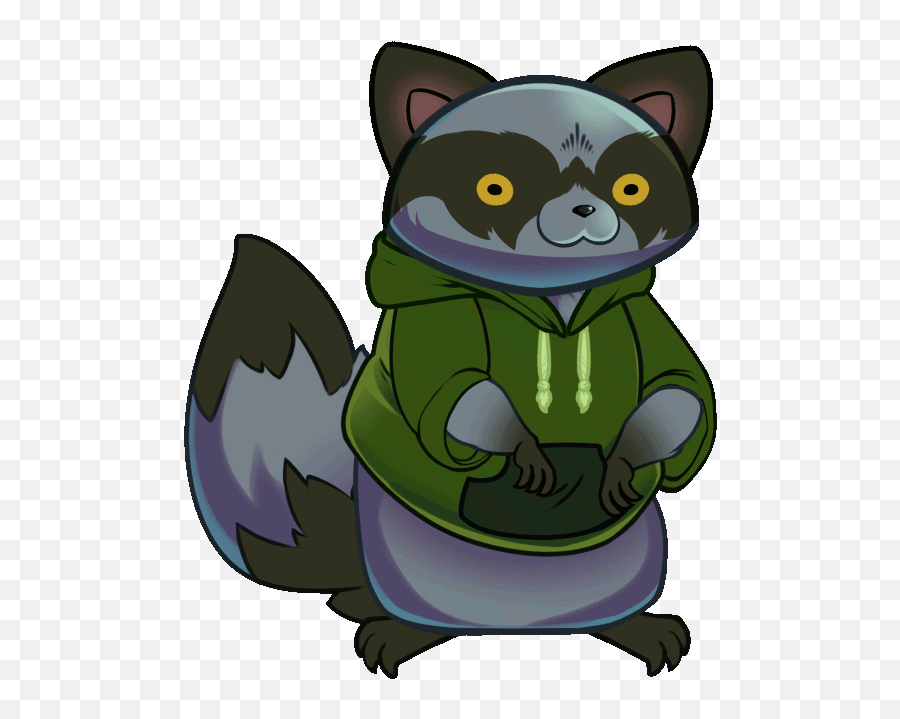 Artstation - Custom Live2d Gif Crista Megee Transparent Animated Raccoon Gif Emoji,Twitch Emoji Gifs