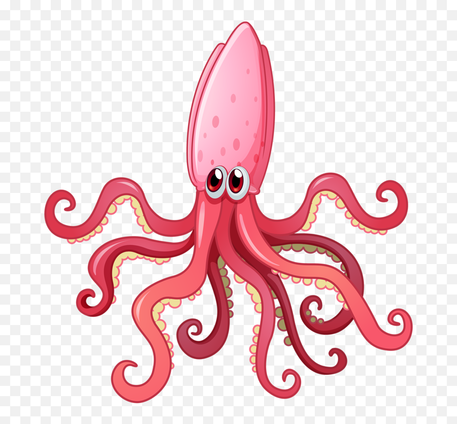 Clipart Octopus Squid Clipart Octopus Squid Transparent - Clipart Picture Of Squid Emoji,Kraken Emoji
