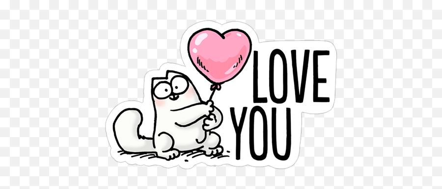 Simons Cat - Simons Cat Love Sticker Emoji,Cat Love Emoji