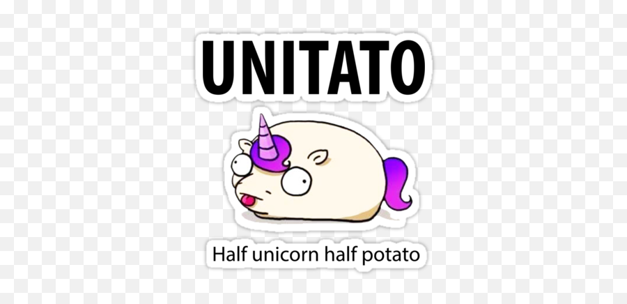 Unitato Unitato Stickers By Georgeybro Redbubble - Licorne Emoji,Potato Emojis