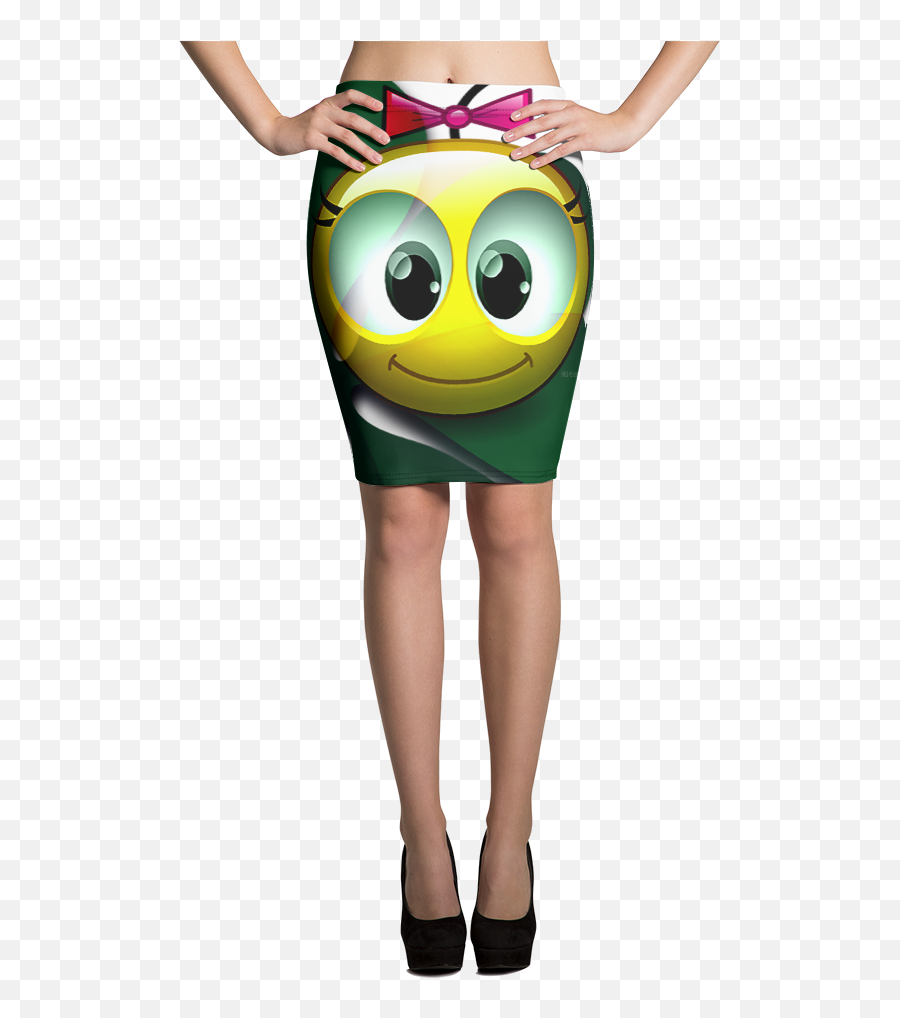 Wearable Art Pencil Skirt - Clip Art Smile Samoan Skirt Emoji,Pencil Emoticon
