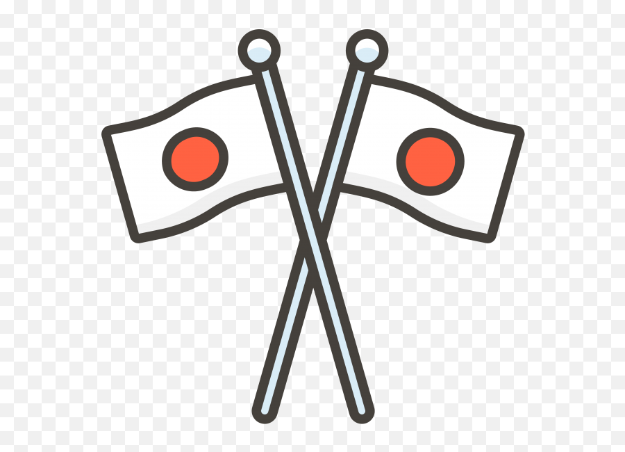 Crossed Flags Free Icon Of 780 Free Vector Emoji - Bendera Indonesia Jepang Png,Is There A Fingers Crossed Emoji