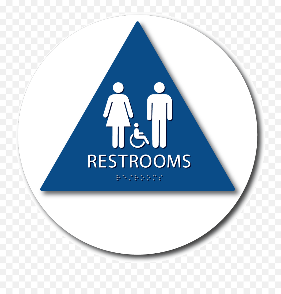 Unisex Handicap Restroom Sign Ada - Compliant Bathroom Door The Cow An Eatery Emoji,Emoji Bathroom Set