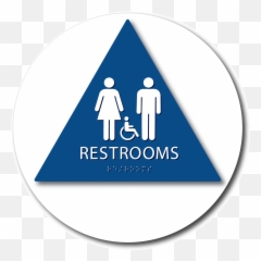 Unisex Handicap Restroom Sign Ada - Compliant Bathroom Door The Cow An Eatery Emoji,Emoji Bathroom Set