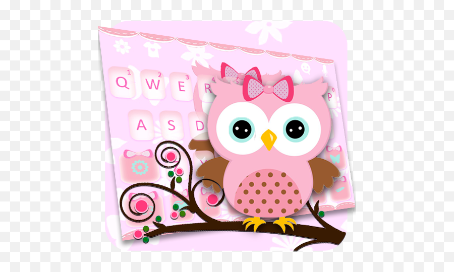 Pink Owl Keyboard Theme Apk Download - Free App For Android Girly Emoji,Rasta Emoji Keyboard