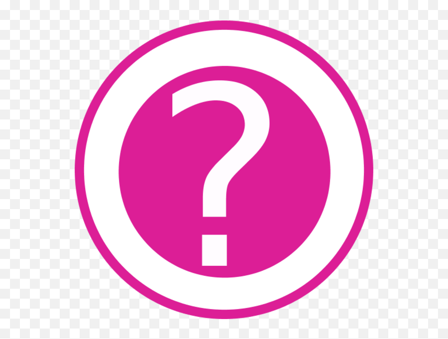 Question Mark Icon Clip Art - Circle Transparent Cartoon Icon Question Mark Png Pink Emoji,Question Mark Emoji Png