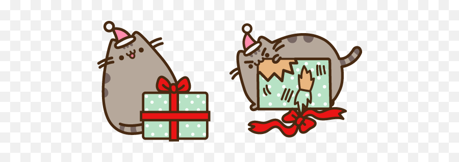 Vsco Christmas Wallpaper Chromebook - Pusheen Christmas Presents Emoji,Volleyball Emoji Android