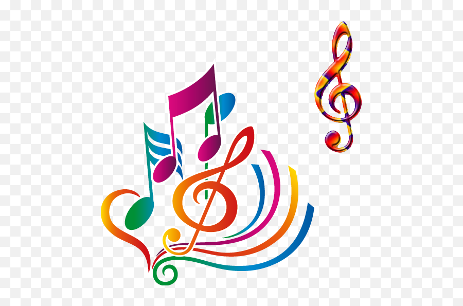 Musical Art Color Notes - Color Musical Notes Clip Art Emoji,Emoticons Notas Musicais