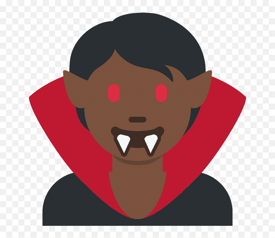 Vampire Dark Skin Tone Emoji - Fictional Character,Emoji Skin Tone