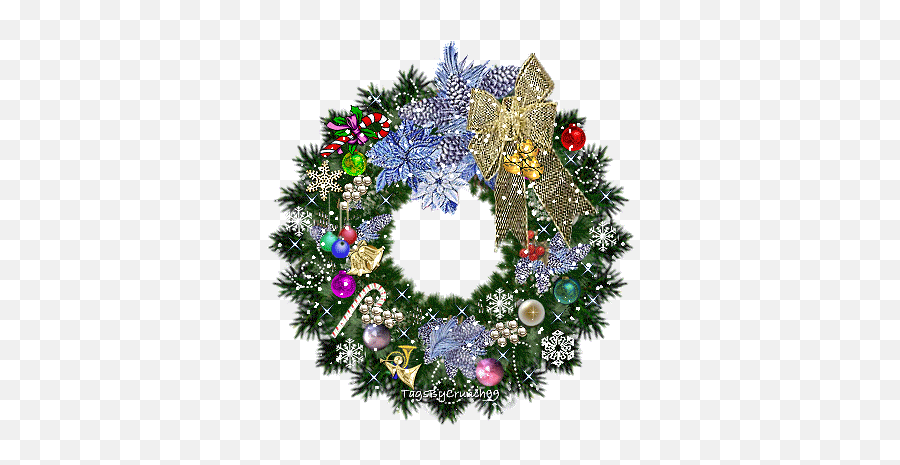 Christmas Gif Christmas Wreaths - Christmas Wreath Gif Emoji,Christmas Reef Emoji